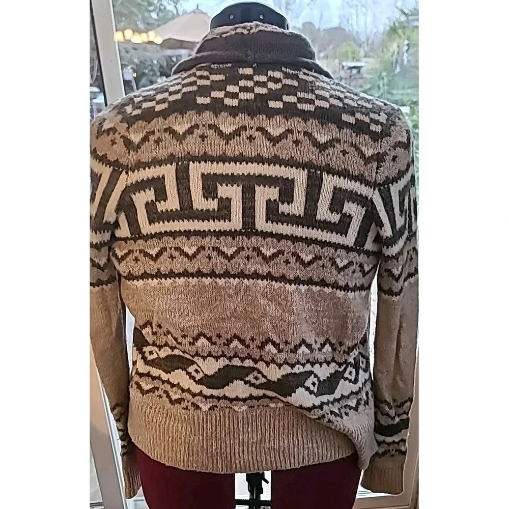 Vtg Abercrombie Fitch Artsy Tribal Knit Open Cardigan Jacket XS/S Boho Lagenlook - Picture 8 of 16